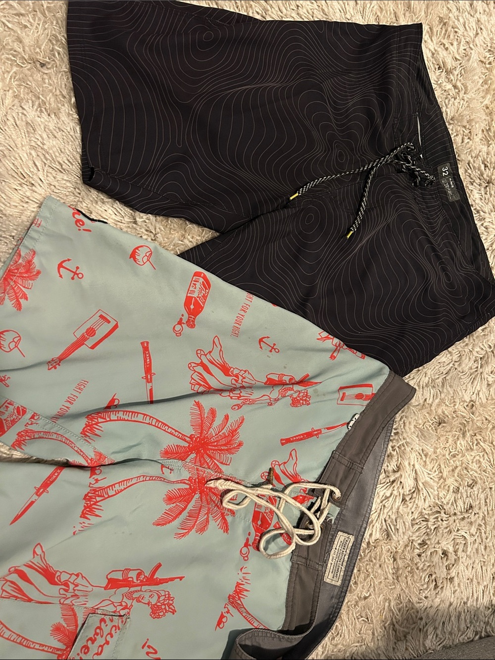 Men's Two-Pack Swim Trunks, board shorts, baggies